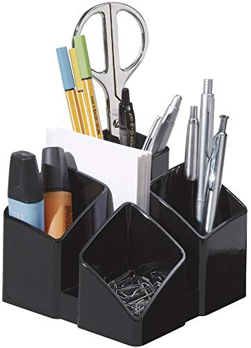Han 17450-13 Pot à crayon Scala avec 4 compartiments 125 x 100 x 125 mm (Noir) (Import Allemagne)