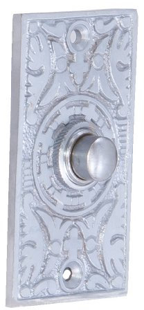 Black Country Metal Works 'Anderson' Ornate Bell Push - Various Finishes Available (Brushed Chrome)