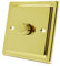 Victorian Polished Brass 1 Gang Dimmer 400W - 10 Amp Single 1-Gang 2 Way 400W Light Dimmer Switch