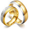 ANAZOZ Edelstahlringe Eheringe, Ringe Breit Herren Bicolor Größe 62 (19.7) Verlobungsring Paar Vergoldet 18k