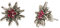 Alpenflüstern Trachten-Ohrstecker Strass-Edelweiß mini - Damen-Trachtenschmuck, Trachten-Ohrringe antik-silber-farben mit Strass-Steinen (pink-fuchsia) DOR033
