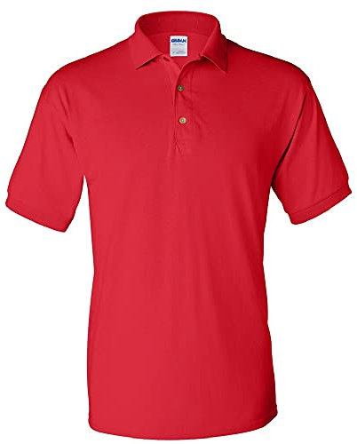 Gildan Adult DryBlend Jersey Short Sleeve Polo Shirt (XL) (Red)