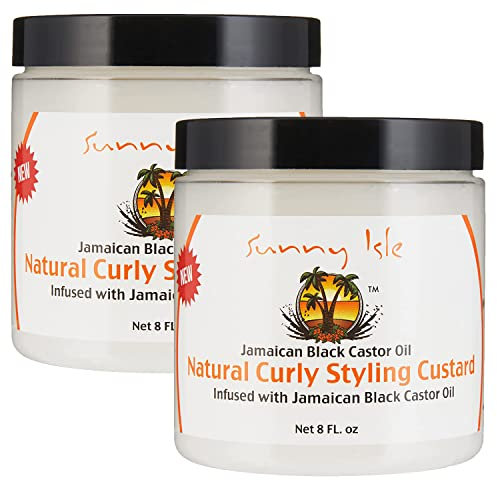 Sunny Isle Jamaican Natural Curly Styling Custard 8oz (2 Pack)