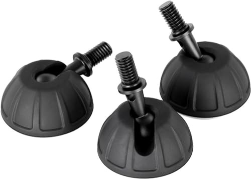 Leofoto SC-50 Rubber Feet, Tripod Feet, Anti-Slip, Drop Notch for Low Angle, 3/8 Mounting Stub, Set of 3