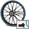 Motoking Felgenrandaufkleber mit Montagetool für Ihr Motorrad / 6 mm/für 10 bis 25 / Farbe wählbar - Hellblau glänzend