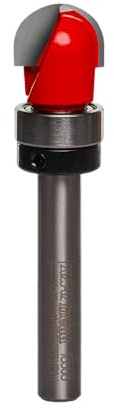 Freud 18-508 1/2-Inch by 23/64-Inch 1/4-Inch Radius Top Bearing Round Nose Router Bit, 1/4-Inch Shank by Freud