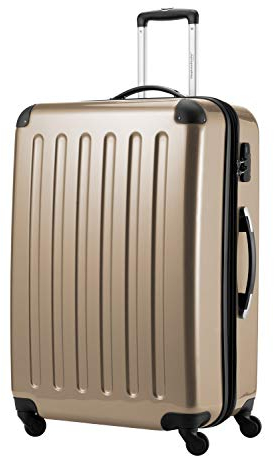 Hauptstadtkoffer Hartschalen Koffer Champagner/Gold Hochglanz Vier 360° Leichtlaufrollen 75x52x32cm 130Liter Reisetrolly