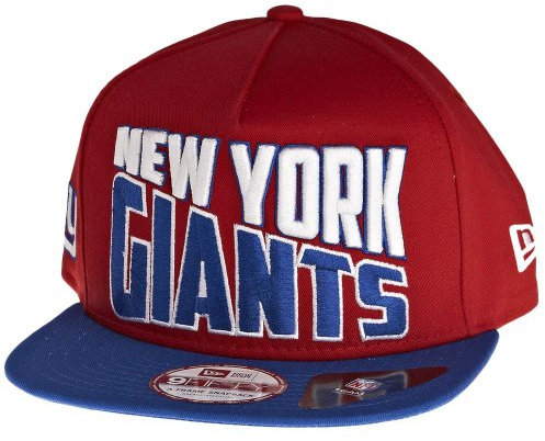 New Era NFL New York Giants 9 Fifty Wordsplit a-Frame Snapback Cap S/M Rot