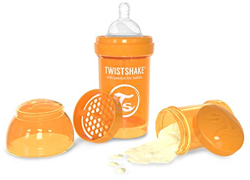 Twistshake 7350083120038 Anti-Colic Babyflasche, 180 ml, orange