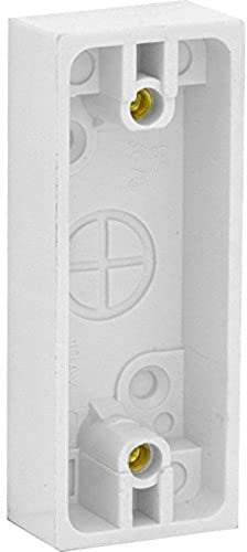Merriway BH04525 Pattress Surface Moulded Box for 1 Gang Architrave Switch - White