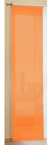 Gardinenbox Preisgünstiger Flächenvorhang Schiebegardine, transparent, unifarben, mit Zubehör, 245x60, Orange, 85589