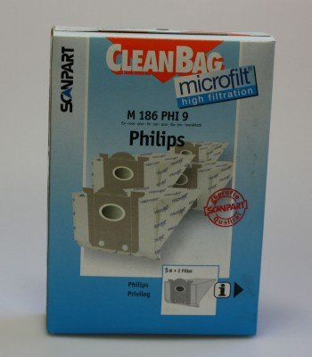CleanBag Staubsaugerbeutel M186PHI9 für Philips HR 8300 - HR 8399