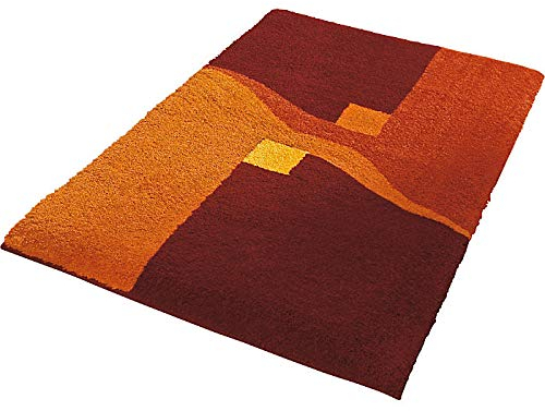 Erwin Müller Badematte Athen, Badteppich, Badvorleger rutschhemmend Terra Größe 70x120 cm - kuscheliger Hochflor, für Fußbodenheizung geeignet (weitere Größen)