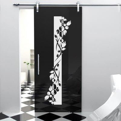 A443 Tür-/Wandtattoo Blumen Banner 160cm x 48cm goldgelb (erh. in 40 Farben und 7 Größen)