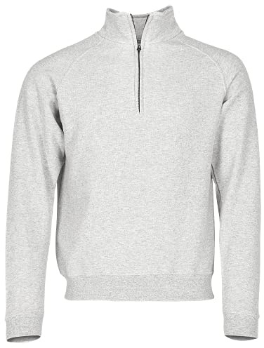 Zip Neck Sweatshirt, Größe:2XL;Farbe:Heather Grey