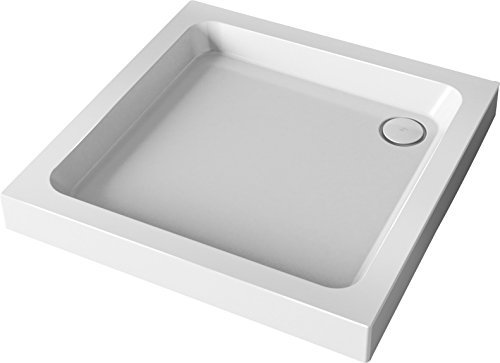 Mira Flight Adjustable Height Acrylic Capped Resin StoneÿTray Square 800 x 800mm 4 Upstands 1.1783.008.WH