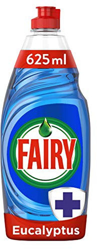 Fairy Liquide vaisselle antibactérien Eucalyptus pour une vaisselle propre et étincelante et protège votre éponge jusqu'à 24 heures contre la croissance bactérienne 625 ml