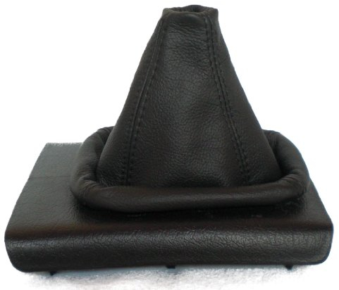 TK-105 SCHALTSACK SCHALTMANSCHETTE Echt Leder Schwarz - Naht Schwarz