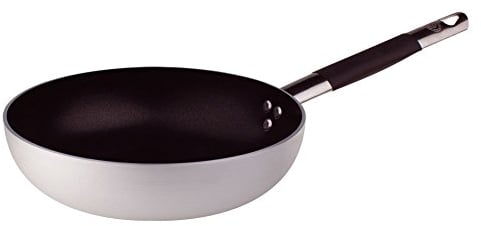 Pentole Agnelli Platinium Sauteuse en Aluminium, épaisseur 3 mm, avec poignée Tubulaire en Acier Inoxydable, argenté 36 cm Argent