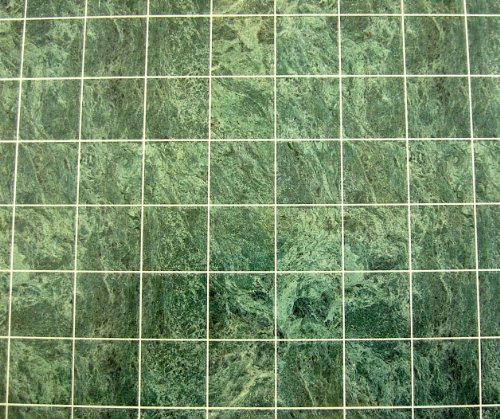 Dolls House Miniature Flooring Green Marble Tile Sheet