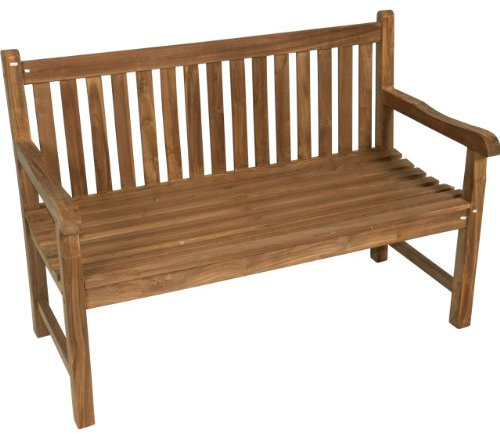 Bank Teak, Rückenlehne gerade, 130cm