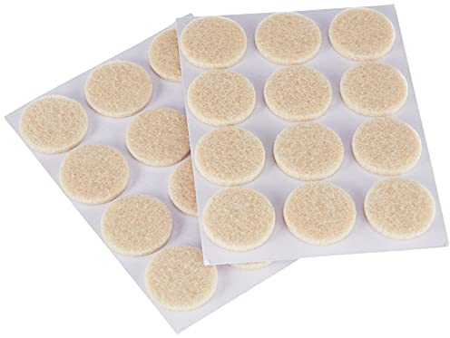 Fixman 900862 Self Adhesive Felt Pads Protectors 24pk 20 mm Round