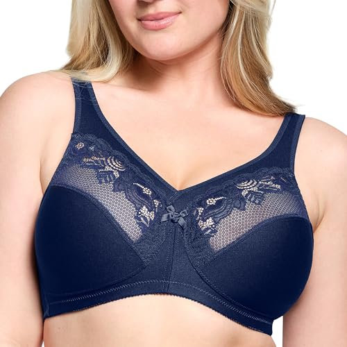 Glamorise Femme 1003 Soutien-gorge Minimisant, Bleu, 110C EU