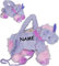 alles-meine.de GmbH Tragetasche/Umhängetasche - Einhorn - incl. Name - Kindertasche - lila violett - Plüsch für Kinder - Tasche Plüschtasche Handtasche - Mädchen Pferd/EIN..