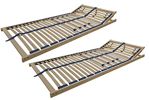 70.32-09 FV DP Federholzrahmen Lattenrost 90x200 cm Kopfteil verstellbar - Doppelpack