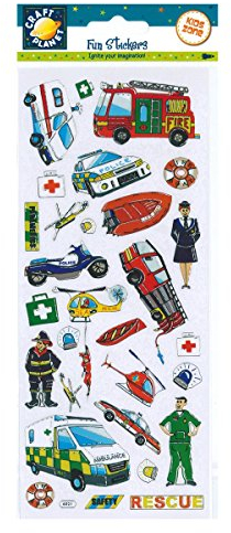 Craft Planet Fun Stickers, Rescue Vehicles, Stickers For Young Crafters, Posters, Card Making, Scrapbooking, Party Bag Fillers, Sticker Book, Reward Chart Stickers, Invites, Craft Supplies
