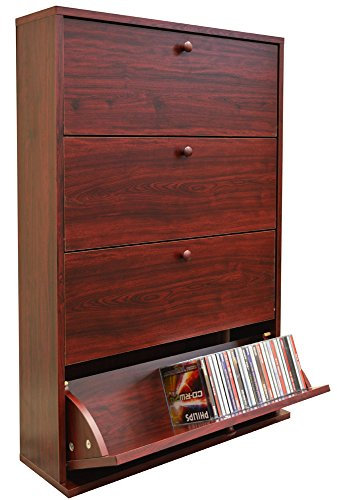 WATSONS CD 200-200 CD Storage Cupboard Tilting 4 Drawer - Mahogany