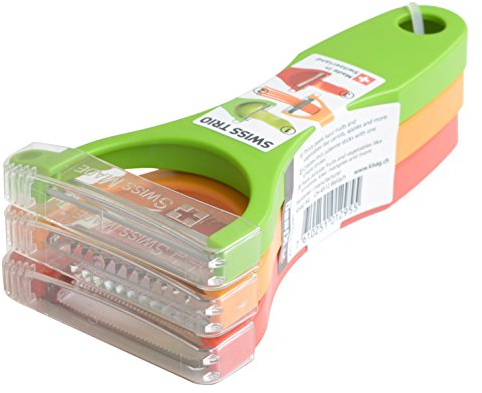 Kisag 0129.65KI Peeler Trio-Set, Stainless Steel