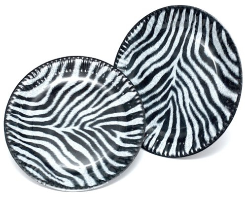 DH-Konzept 10 Pappteller im * ZEBRA * für Party und Geburtstag Teller Partyteller Party Fete Mottoparty Tiere Safari Dschungel