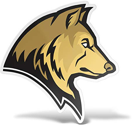 erreinge Sticker Lupo DX Adesivo Sagomato in PVC per Decalcomania Parete Murale Auto Moto Casco Camper Laptop - cm 10