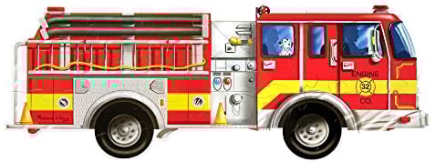 Melissa & Doug 10436 Fußbodenpuzzle - Riesiges Feuerwehrauto (24 Teile)