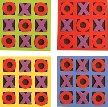 fun toys Mini Foam Naughts & Crosses Tic Tac Toe Game X's & O's