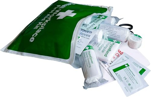 Safety First Aid British Standard First Aid Kit in Vinyl Wallet, Small | Fully-Stocked
