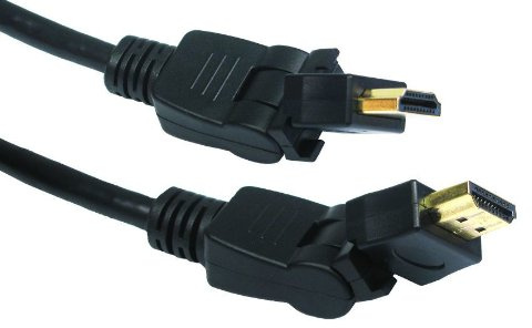 Cables 4 ALL Swivel 3m HDMI Lead - Plugs Rotate and Twist/Gold Plated/High Speed/M-M / 3 Metre