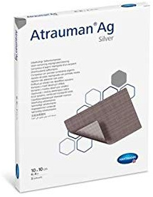 ATRAUMAN Ag 5x5 cm steril Kompressen 3 St