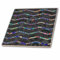 3dRose ct_164166_1 Bunte Chevron in einem schwarzen Kreisfeld, abstrakt von Angelandspot, Keramikfliese, 10,2 cm