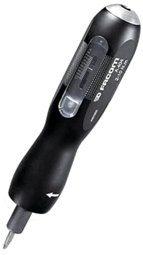 Facom Tournevis Monosens avec Vernier de Réglage pour Embout 1/4 Sens de Serrage Dynamométrique et Adaptateur ECR 1/4 A.404, Noir, 2-10Nm