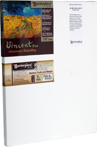 Masterpiece Artist Canvas 41078 Vincent Pro 2,2 cm tief, 17,8 x 27,9 cm, Baumwolle, 297,7 g – 3X – Monterey Most Popular