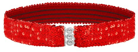 W WIDMANN MILANO Party Fashion - Pailletten Gürtel Erwachsene | Glitzer-Accessoire für Karneval, Festival, Mottoparty, Disco und Party-Outfits