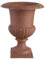 Esschert Design 2 Stück Blumentopf, Übertopf Französische Vase, Amphore auf Sockel, Größe M, ca. 23 cm x 23 cm x 30 cm