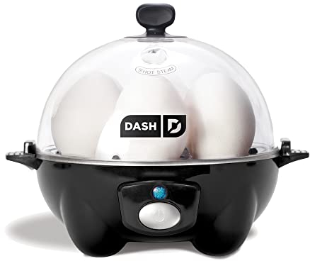Dash DEC005BK BLACK 6 Egg Rapid Cooker w/ Poaching Tray & Measuring Cup by Dash