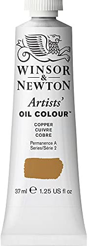 Winsor & Newton 1214214 Artists Ölfarbe - 37ml Tube, Künstler - Ölfarbe mit höchstmöglicher Pigmentierung, höchste Lichtechtheit - Kupfer