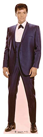 Star Cutouts SC236 Elvis Presley Sixties Royal Blue Suit Lifesize Cardboard Cutout – Vintage Elvis Merchandise for Rooms & Collectors