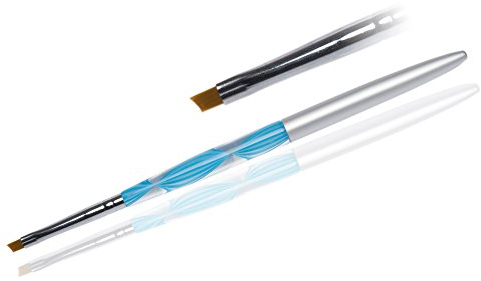 RM Beautynails Pinceau pour gel UV à bord biseauté Turquoise