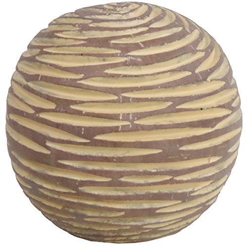Casablanca Dekokugel Rotary Kugel Ø8cm braun beige Polystone Gartenkugel Dekorationskugel