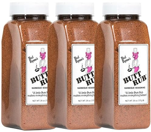 Bad Byron's Butt Rub Seasoning, 26 ounce– All-Purpose BBQ Dry Rub for Pork, Chicken, Beef & More – Gluten-Free, No MSG [Pack of 3]
